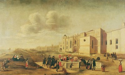Uitzicht op het klooster en het Belém-plein door Filipe Lobo